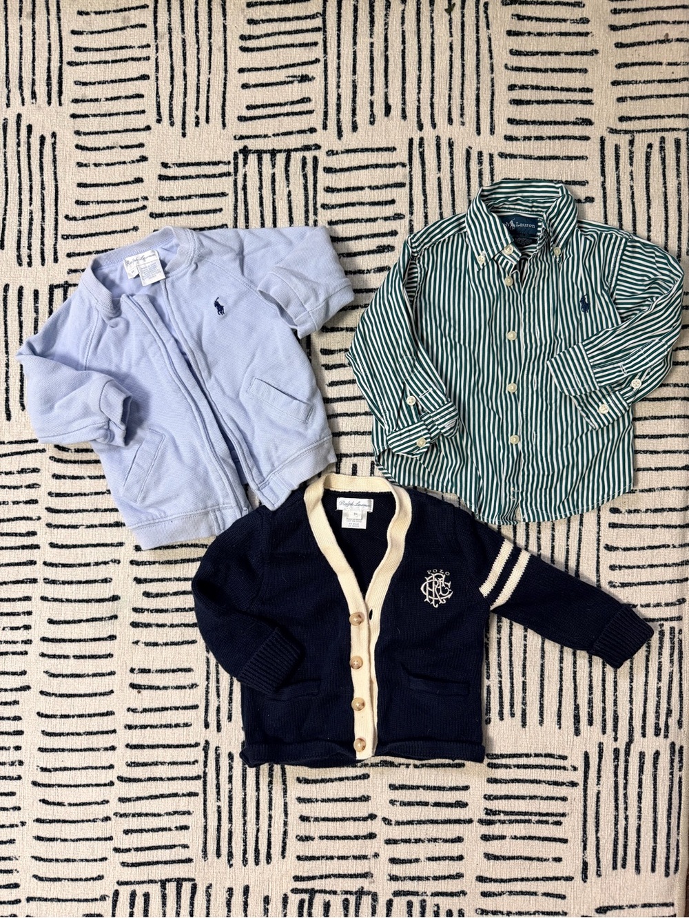 Ralph Lauren cardigan, zip-up and shirt 3PC